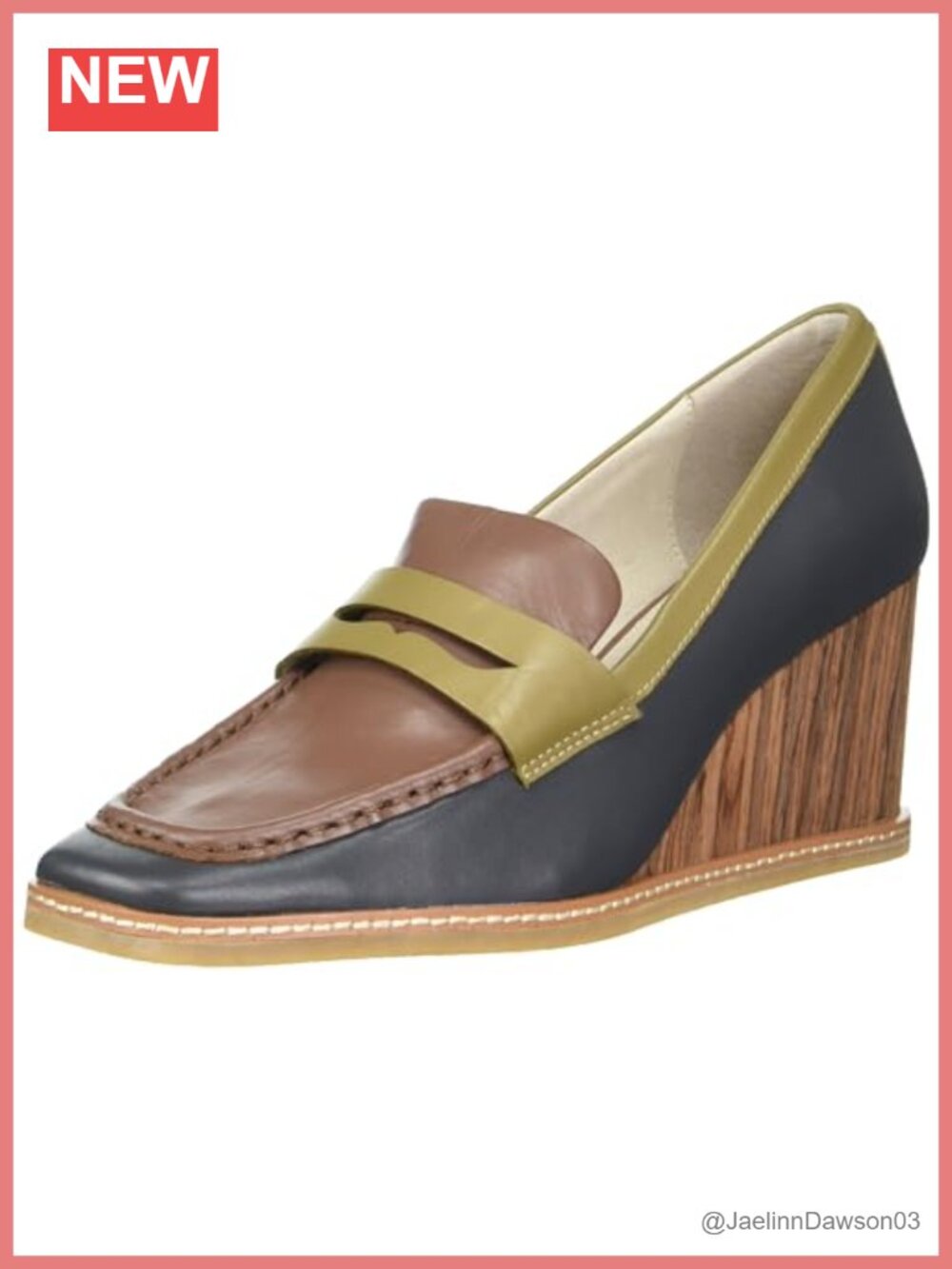 Sanctuary Women's Cadence Wedge Loafer Leather Recycled Rubber Memory Foam